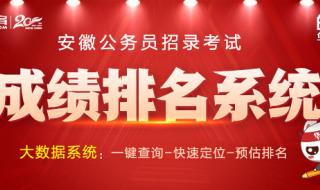 安徽公务员考试成绩