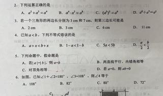 七年级期末考试试卷